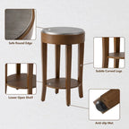 COSIEST 2-Tier Round Accent End Table with Shelf