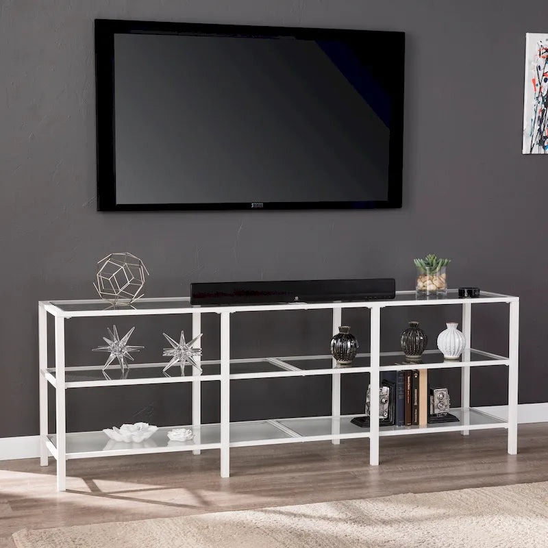 Liberty Metal and Glass Media TV Stand for TV's up to 68