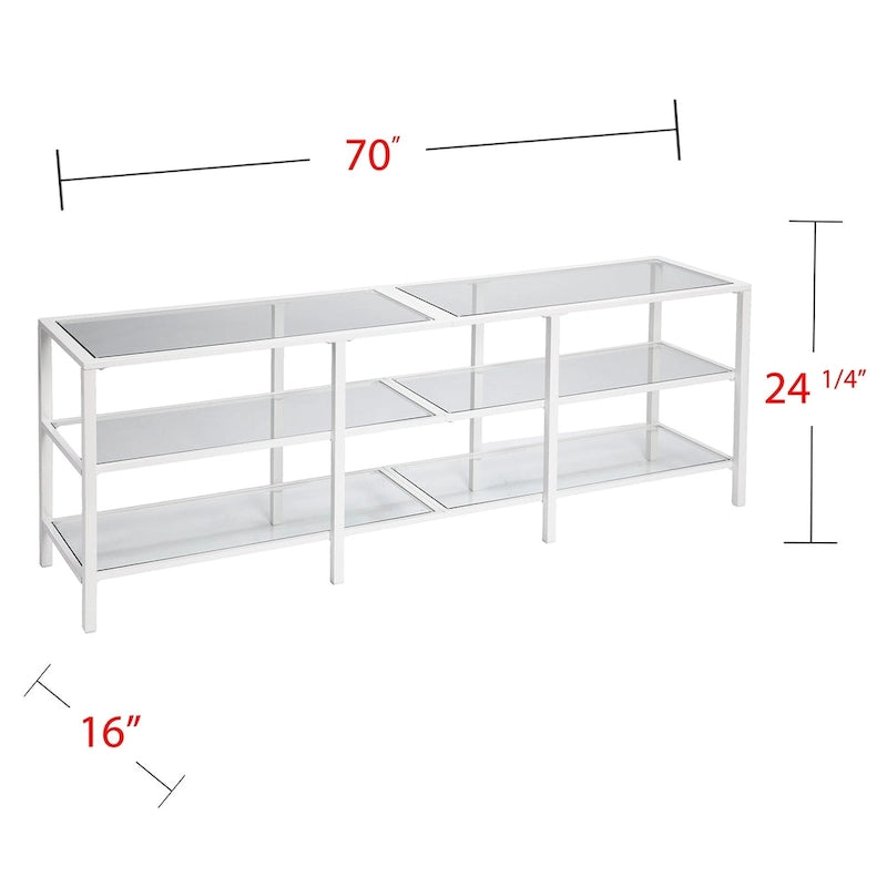 Liberty Metal and Glass Media TV Stand for TV's up to 68