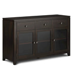 WYNDENHALL Essex SOLID WOOD 54 inch Wide Contemporary Sideboard Buffet in Mahogany - 54 inch Wide
