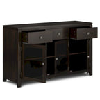 WYNDENHALL Essex SOLID WOOD 54 inch Wide Contemporary Sideboard Buffet in Mahogany - 54 inch Wide