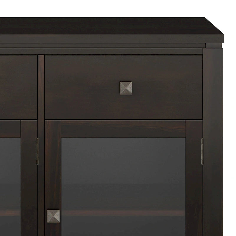 WYNDENHALL Essex SOLID WOOD 54 inch Wide Contemporary Sideboard Buffet in Mahogany - 54 inch Wide