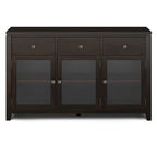 WYNDENHALL Essex SOLID WOOD 54 inch Wide Contemporary Sideboard Buffet in Mahogany - 54 inch Wide