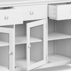 WYNDENHALL Essex SOLID WOOD 54 inch Wide Contemporary Sideboard Buffet in Mahogany - 54 inch Wide