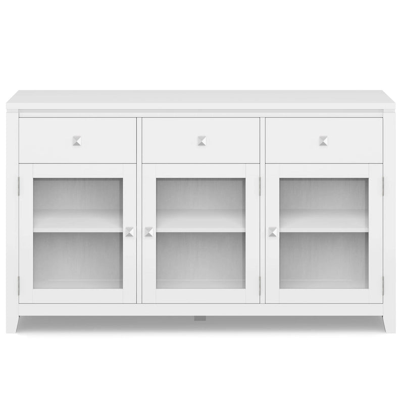 WYNDENHALL Essex SOLID WOOD 54 inch Wide Contemporary Sideboard Buffet in Mahogany - 54 inch Wide