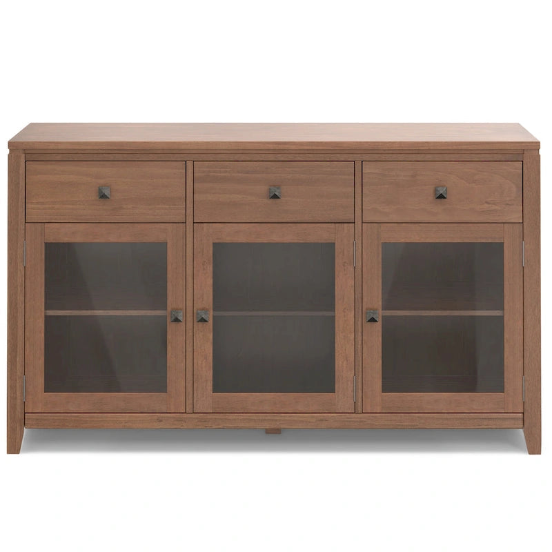 WYNDENHALL Essex SOLID WOOD 54 inch Wide Contemporary Sideboard Buffet in Mahogany - 54 inch Wide