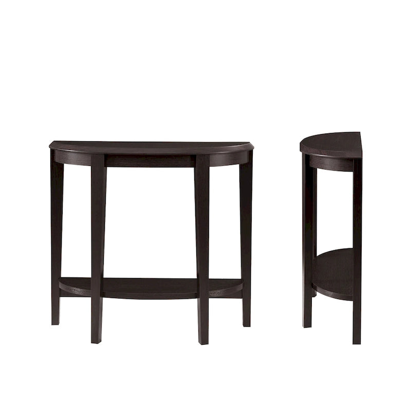 DH BASIC Contemporary Brown Decorative 1-Shelf Half-moon Console Table by Denhour