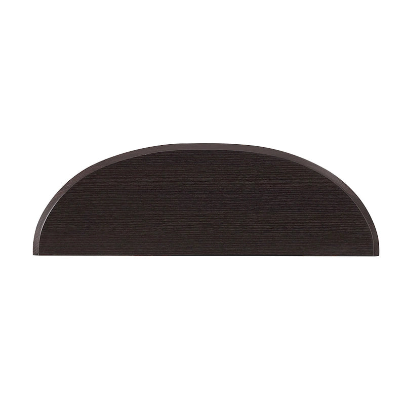 DH BASIC Contemporary Brown Decorative 1-Shelf Half-moon Console Table by Denhour