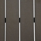 Vermont 4-Piece Aluminum Conversation Set with Slatted Faux Wood Top