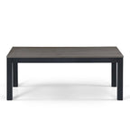Vermont 4-Piece Aluminum Conversation Set with Slatted Faux Wood Top