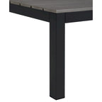 Vermont 4-Piece Aluminum Conversation Set with Slatted Faux Wood Top