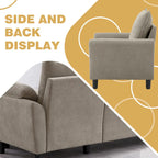 3-Piece Living Room Sectional Sofa Set with Chair and Ottoman