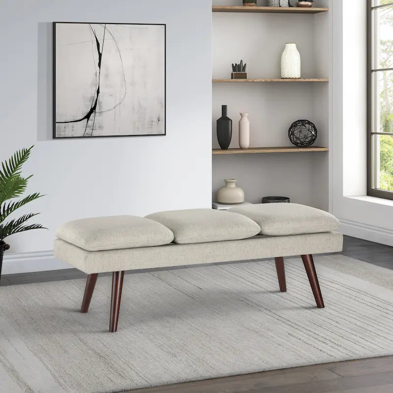 Amanda 54 Mid-Century Bench