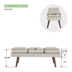 Amanda 54 Mid-Century Bench