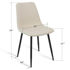 Modern Fabric Upholstered Dining Chairs (Set of 4) - 34x18x18