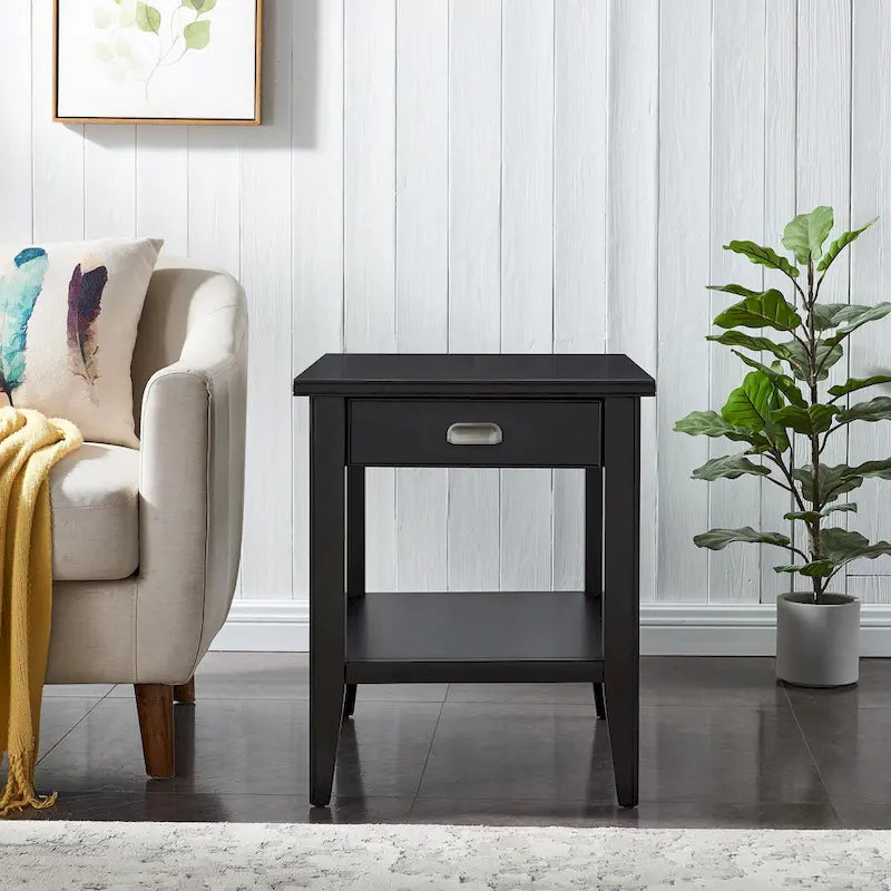 Leick Home Laurent Recliner Wedge Table with Shelf