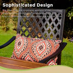 MAISONARTS 3/5-Piece Patio High Bar Stool Set Rattan Chair Back Cushioned High Bar stool & Steel High Table