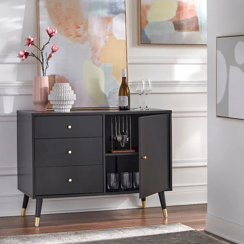 Carson Carrington Horsens 3-Drawer Mid-Century Modern Buffet/Sideboard