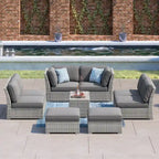 Corvus Oreanne 10-piece Brown Wicker Patio Furniture Set