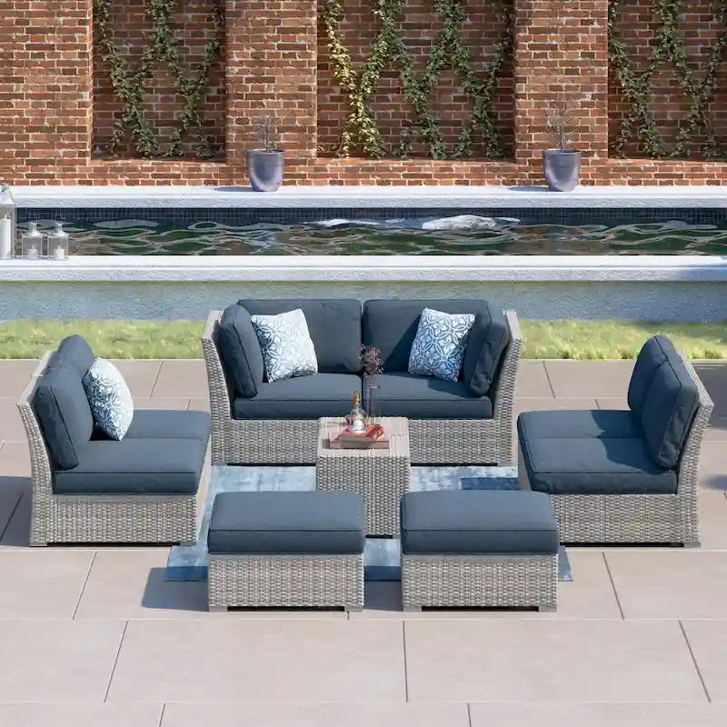 Corvus Oreanne 10-piece Brown Wicker Patio Furniture Set