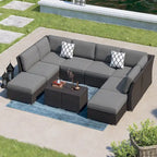 Corvus Oreanne 10-piece Brown Wicker Patio Furniture Set