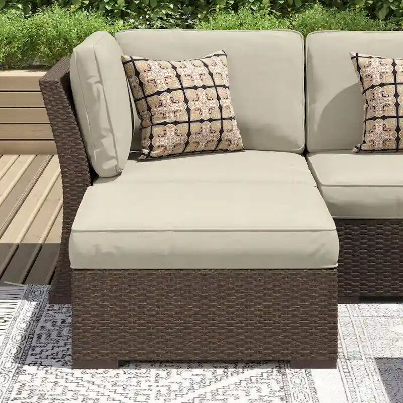 Corvus Oreanne 10-piece Brown Wicker Patio Furniture Set