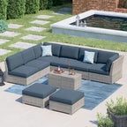 Corvus Oreanne 10-piece Brown Wicker Patio Furniture Set