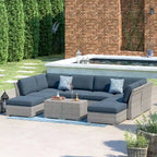 Corvus Oreanne 10-piece Brown Wicker Patio Furniture Set