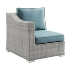 Corvus Martinka 12pc Outdoor Grey Wicker Fire Pit Sectional Sofa Set
