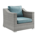 Corvus Martinka 12pc Outdoor Grey Wicker Fire Pit Sectional Sofa Set