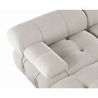 Modern U-Shaped Velvet Upholstered Modular Sectional Sofa 6-seater Extra Wide Chaise Lounge Couch for Living Room