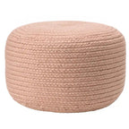 Jaipur Living Saba Solar Round Indoor/Outdoor Polyester Pouf Ottoman/Foot Stool - 18X18X12