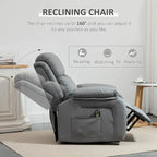 HOMCOM Living Room Power Lift Chair, PU Leather Electric Recliner Sofa Chair for Elderly with Remote Control