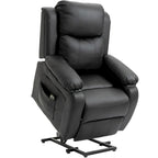 HOMCOM Living Room Power Lift Chair, PU Leather Electric Recliner Sofa Chair for Elderly with Remote Control