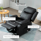 HOMCOM Living Room Power Lift Chair, PU Leather Electric Recliner Sofa Chair for Elderly with Remote Control