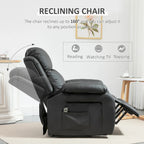 HOMCOM Living Room Power Lift Chair, PU Leather Electric Recliner Sofa Chair for Elderly with Remote Control