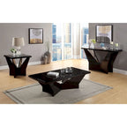 Tavolino da caffè Ameena con piano in vetro contemporaneo di Furniture of America