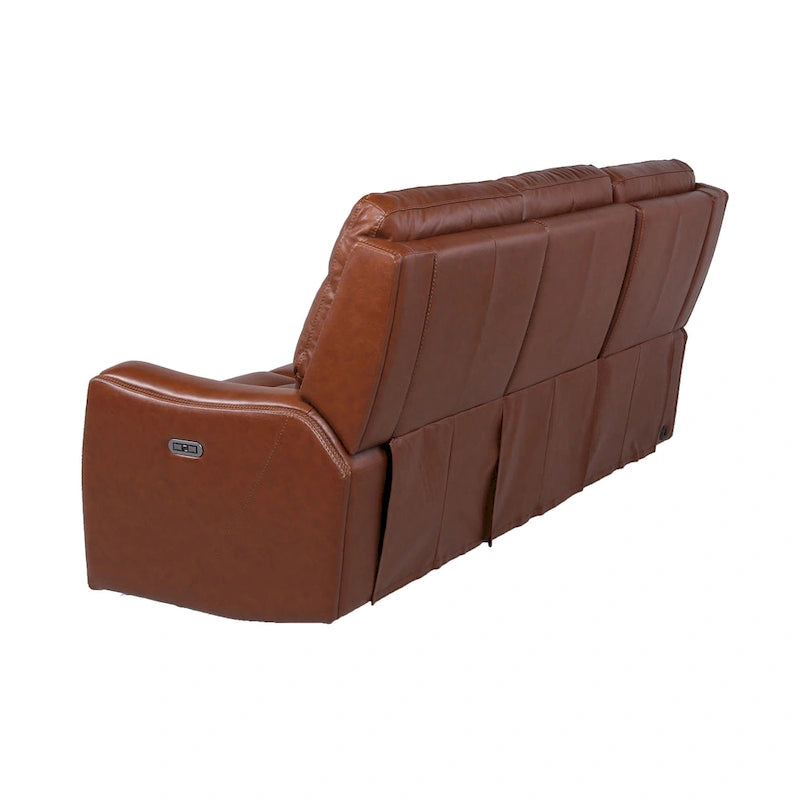 Steve Silver Newport Power Top Grain Leather Reclining Sofa