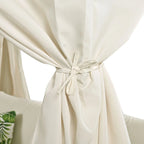 Outdoor Patio Sunbed Daybed with Curtains,Suitable for Garden,Swiming Pool