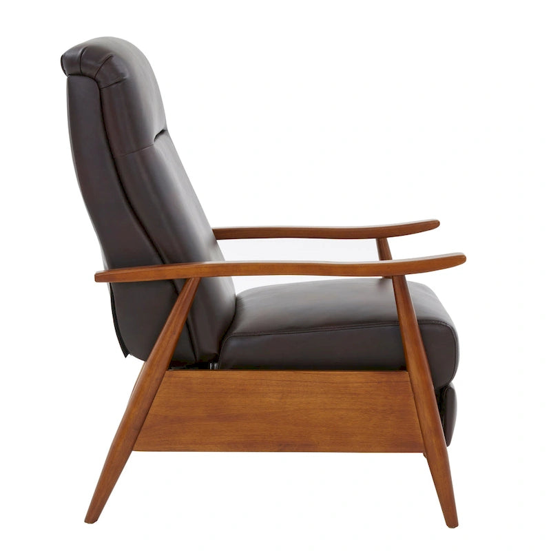 Sienna Upholstered Wood Push Back Recliner by Greyson Living