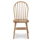 International Concepts Solid Wood Windsor Spindle Back Dining Chair