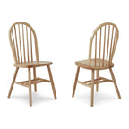 International Concepts Solid Wood Windsor Spindle Back Dining Chair