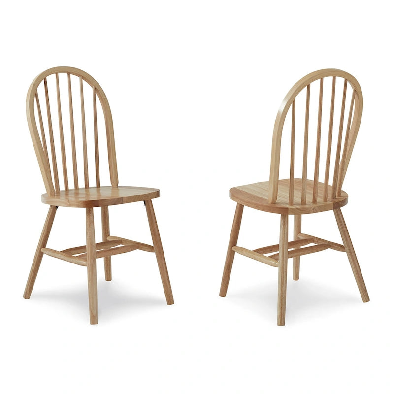 International Concepts Solid Wood Windsor Spindle Back Dining Chair