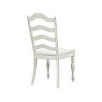Magnolia Manor Antique White Weathered Bark 6 Piece Leg Table Set