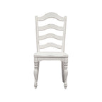 Magnolia Manor Antique White Weathered Bark 6 Piece Leg Table Set