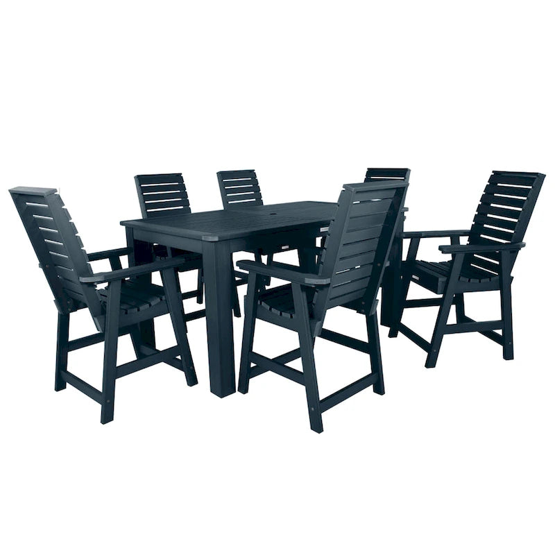 Weatherly 7-piece Outdoor Dining Set - 42 x 72 Table, Counter-height