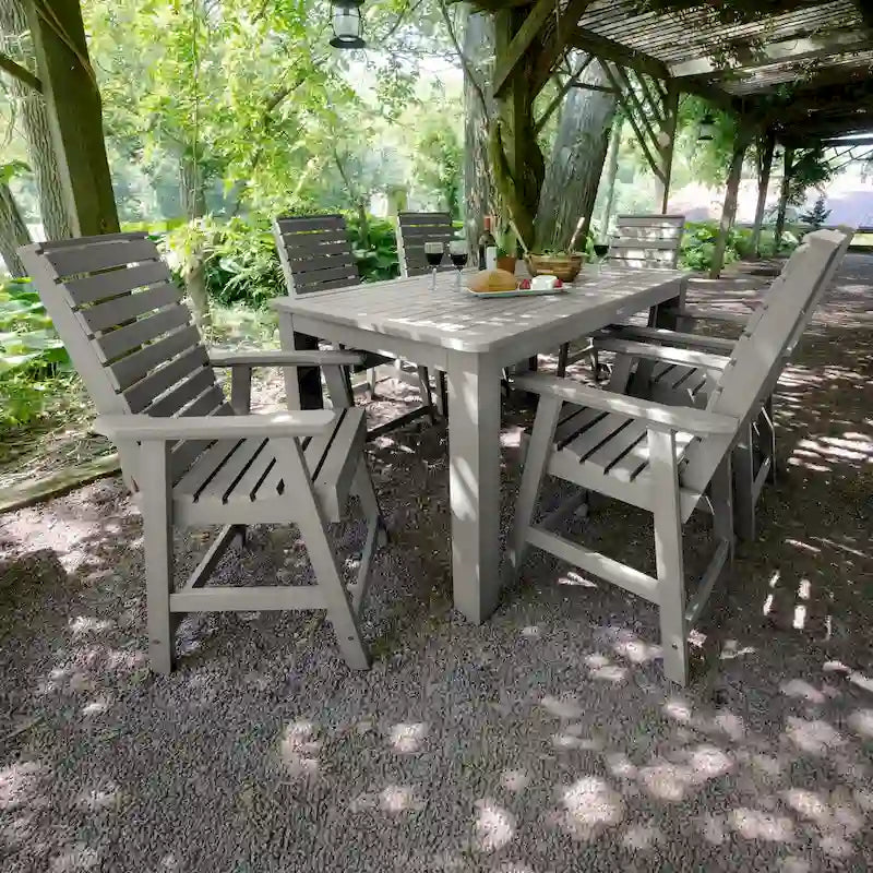 Weatherly 7-piece Outdoor Dining Set - 42 x 72 Table, Counter-height