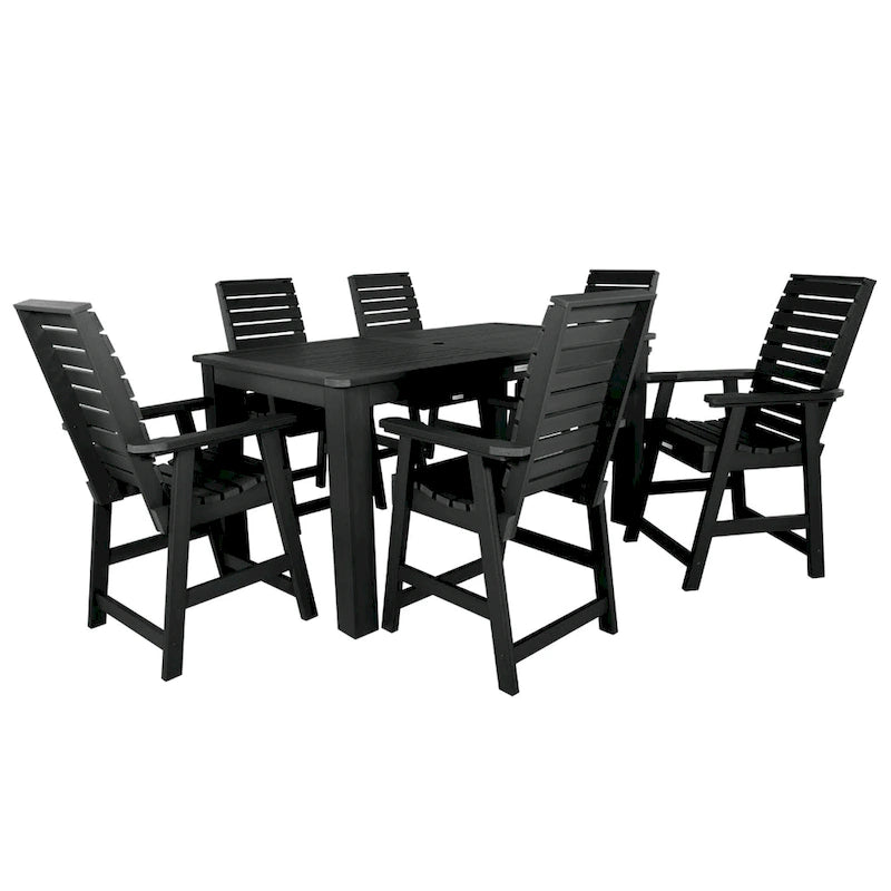 Weatherly 7-piece Outdoor Dining Set - 42 x 72 Table, Counter-height