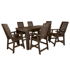 Weatherly 7-piece Outdoor Dining Set - 42 x 72 Table, Counter-height