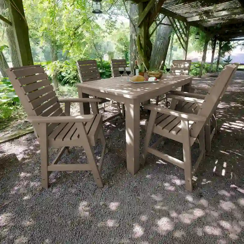 Weatherly 7-piece Outdoor Dining Set - 42 x 72 Table, Counter-height